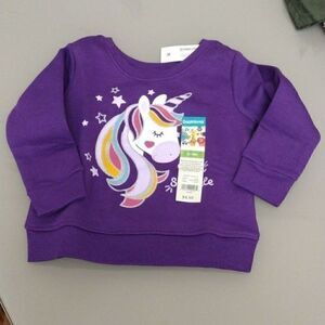 ❤️3/$15❤️ Garanimals Girls Purple sweatshirt size 6-9M